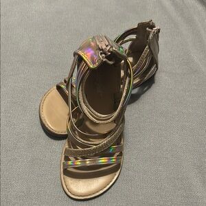 Cat&jack size 13 Kids Holographic Sandals